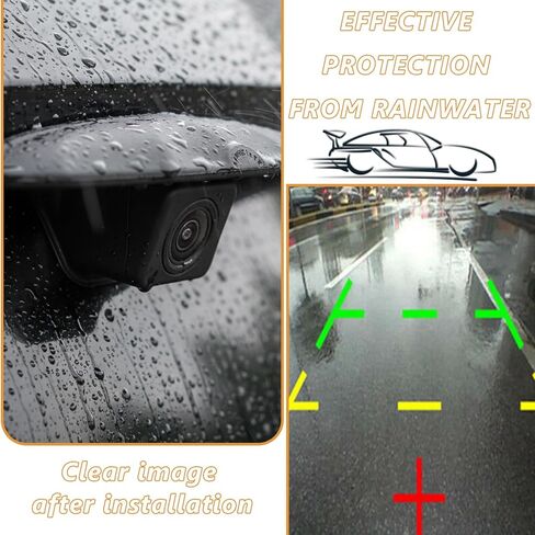 Backup Camera Rain Shield, Universal Car Rear View Camera Anti Rain Cover, Silicone Protection Cover for Reversing Cameras, Non Destructive Installation Protective Sticker for All Vehicles in Saudi Arabia