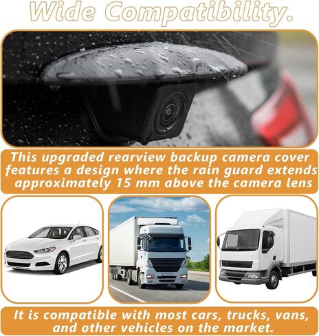 Backup Camera Rain Shield, Universal Car Rear View Camera Anti Rain Cover, Silicone Protection Cover for Reversing Cameras, Non Destructive Installation Protective Sticker for All Vehicles in Saudi Arabia
