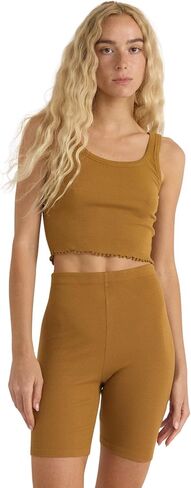 Organic Basics Womens Core Rib Crop Tank Top in Kuwait