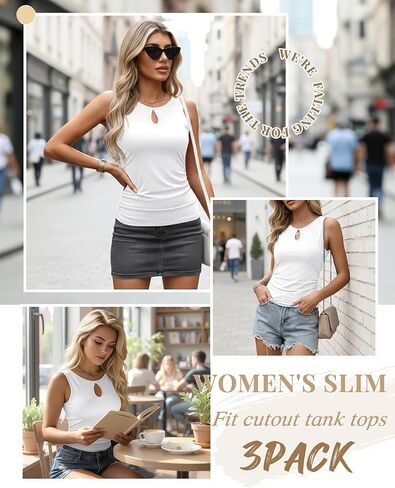 Women's Cutout Sleeveless Tank Tops Keyhole Top Slim Fitted Ruched Tank Top Casual Camisole Summer Shirt in Saudi Arabia