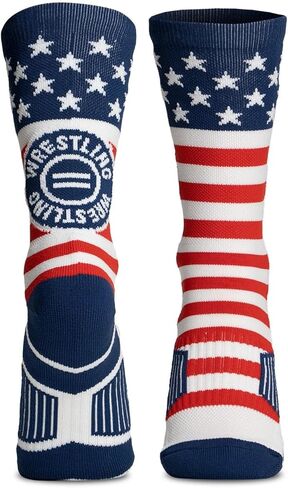 ChalkTalkSPORTS Wrestling Athletic Woven Mid-Calf Socks | USA Size in Kuwait