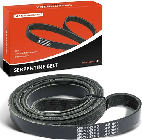 A-Premium Serpentine Belt 108.14 Inch Heavy-Duty For Ford & Chevrolet & GMC & Workhorse & Workhorse Custom Chassis- F-650, F-750, C2500, C3500, K2500, P32, W16, W18, W22 in Saudi Arabia