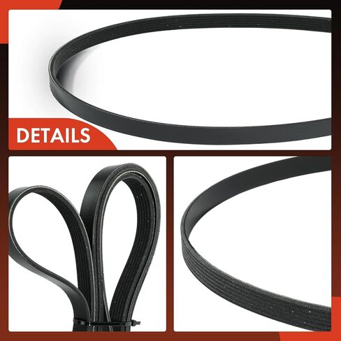 A-Premium Serpentine Belt 108.14 Inch Heavy-Duty For Ford & Chevrolet & GMC & Workhorse & Workhorse Custom Chassis- F-650, F-750, C2500, C3500, K2500, P32, W16, W18, W22 in Saudi Arabia