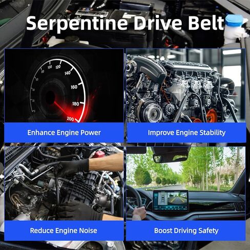 06E903137N 6PK2456 Serpentine Drive Belt Multi V-Belt Compatible with 3.0T Audi 2009-2011 A6(C6) 2007-2011 A6 Allroad Quattro in Kuwait