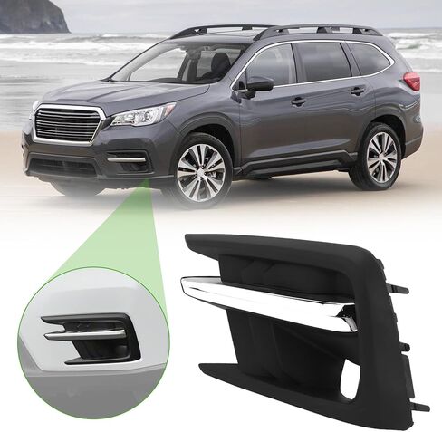 غطاء إطار مصباح الضباب AMAKO مع حواف من الكروم، متوافق مع Subaru Ascent 2019 2022، إطار ABS أسود مع مشابك تثبيت (يسار: 57731XC03A) in Kuwait