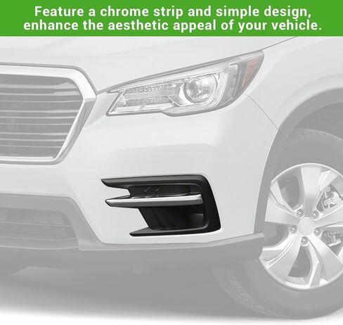 غطاء إطار مصباح الضباب AMAKO مع حواف من الكروم، متوافق مع Subaru Ascent 2019 2022، إطار ABS أسود مع مشابك تثبيت (يسار: 57731XC03A) in Kuwait
