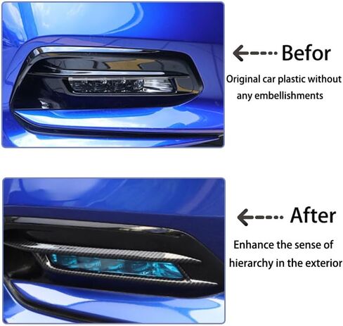 Car Accessories Fit for Honda Accord 10th Gen 2018-2020 ABS Exterior Front Fog Light Frame Cover Trim (Carbon Fiber) 2PCS Set in Saudi Arabia