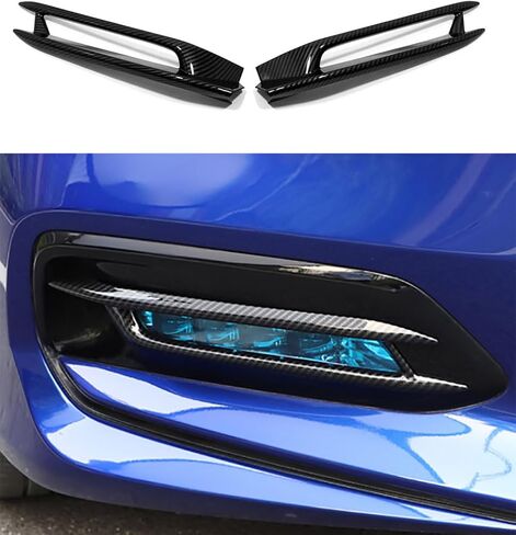 Car Accessories Fit for Honda Accord 10th Gen 2018-2020 ABS Exterior Front Fog Light Frame Cover Trim (Carbon Fiber) 2PCS Set in Kuwait