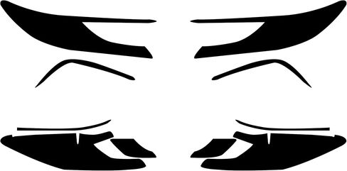 مجموعة تظليل المصابيح الأمامية للمصابيح الأمامية المقطوعة مسبقًا متوافقة مع تويوتا كامري 2025 | غلاف غلاف من الفينيل PPF قابل للتمدد بدقة (دخان داكن) in Kuwait