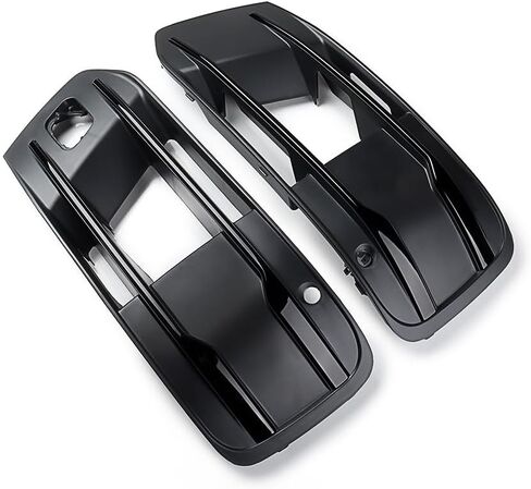 2X Black Front Lower Bumper Fog Light Grille Foglamp Cover Trim Compatible with 2016-2019 Audi Q7 Standard Sport Utility 4-Door OE AU1038151 AU1039151 in Saudi Arabia