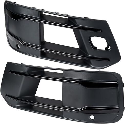 2X Black Front Lower Bumper Fog Light Grille Foglamp Cover Trim Compatible with 2016-2019 Audi Q7 Standard Sport Utility 4-Door OE AU1038151 AU1039151 in Saudi Arabia