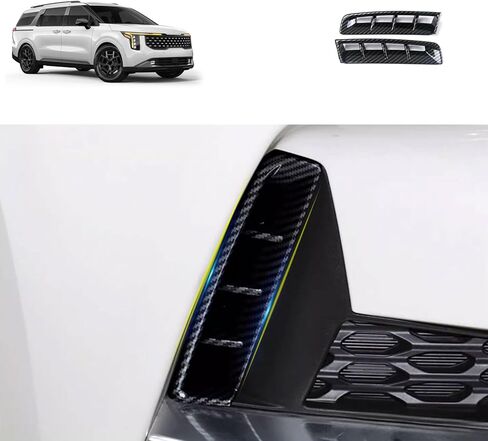 Front Fog Lights Covers Compatible with Kia Carnival 2026 2025 2024 2023 2022 Fog Lamp Frame Trim Exterior Car Accessories ABS 2PCS(Glossy Chrome Style) in Kuwait