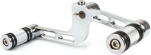 SIKUAI Motorcycle Heel Toe Gear Shift Lever + Shift Peg For Harley XL883 XL 1200 Mid-Controls, A Chrome Pattern in Kuwait