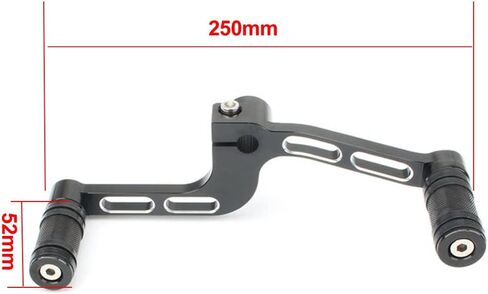 SIKUAI Motorcycle Heel Toe Gear Shift Lever + Shift Peg For Harley XL883 XL 1200 Mid-Controls, A Chrome Pattern in Kuwait