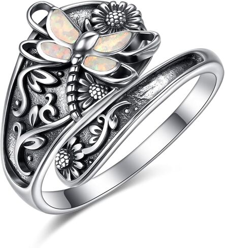 PRAYMOS Thumb Ring 925 Sterling Silver Double Animal Open Adjustable Rings for Women Sea Jewelry Gift in Saudi Arabia