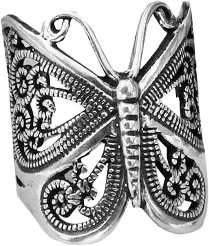 EVKILKJS Vintage Butterfly Rings for Women Alloy Butterfly Finger Rings Adjustable Butterfly Knuckle Ring Jewelry Gift for Women in Kuwait