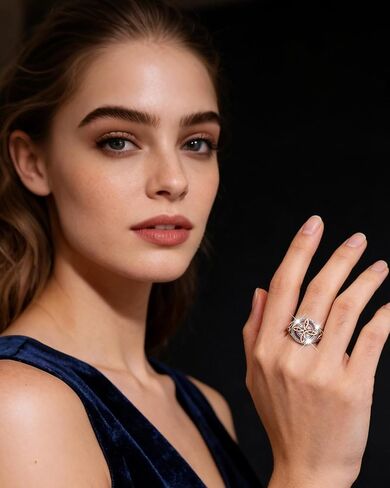 خاتم عقدة الساحرات للنساء، خاتم حماية الساحرات الأنيق، خاتم Anillo Nudo De Bruja Plata، مجوهرات عقدة سلتيك، هدايا عيد الحب للزوجة والصديقة in Kuwait