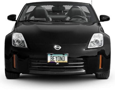صورة iPick لـ - Nissan 350Z Z Logo أسود حقيقي 3K من ألياف الكربون بلمسة نهائية من بلاستيك ABS إطار لوحة الترخيص in Saudi Arabia