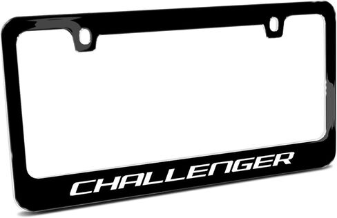 iPick Image for Dodge Challenger UV-LED Printed American-Made Black Metal License Plate Frame in Saudi Arabia