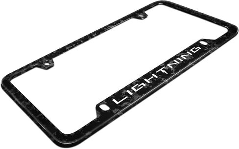 iPick Image for Ford F-150 Lightning Real Black Forged Carbon Fiber 50 States License Plate Frame in Saudi Arabia