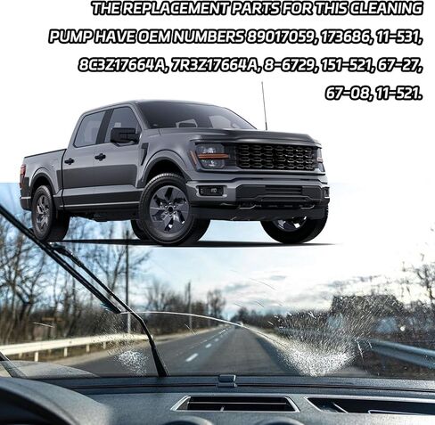 Windshield Wiper Washer Fluid Pump Replacement OEM#89017059 173686, Windshield Washer Pump Windshields Wiper Fluid Pumps with Rubber Grommet for Ford Lincoln Mazda Mercury Car Accessories in Kuwait