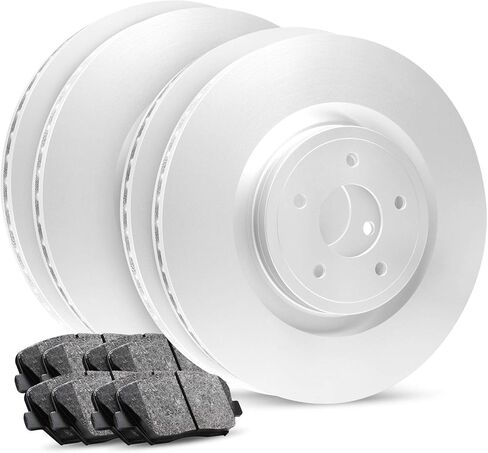 R1 Concepts Front and Rear Brake Kit For 2019-2022 Subaru Forester| Blank Brake Rotors| Ceramic Brake Pads and Rotors Kit| Hardware included in Saudi Arabia