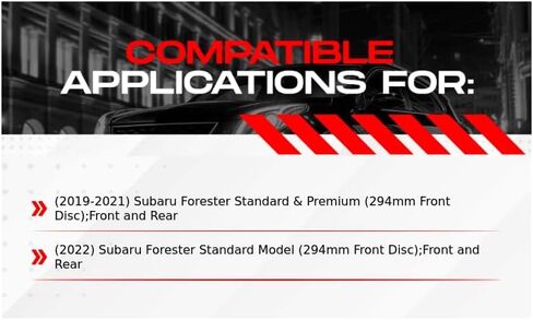 R1 Concepts Front and Rear Brake Kit For 2019-2022 Subaru Forester| Blank Brake Rotors| Ceramic Brake Pads and Rotors Kit| Hardware included in Saudi Arabia