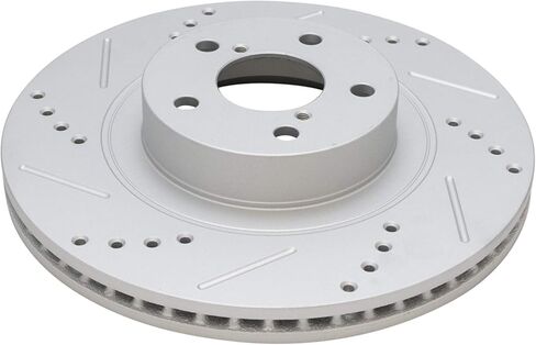 TRQ Front & Rear Brake Pad & Rotor Kit Performance Ceramic Premium G-Coated Slotted X Drilled Compatible with 2009-2010 Subaru Forester 2008-2010 Impreza 2010-2012 Legacy Outback in Saudi Arabia