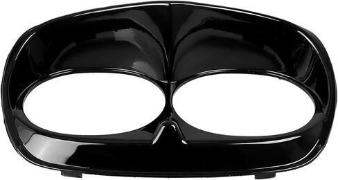 Dual Projector Headlamp Headlight Trim Cover ABS Fairing Trim Bezel Scowl Cover for Harley Road Glide 1998-2013，Gloss Black in Saudi Arabia
