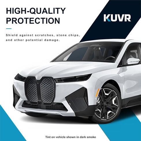 طقم المصابيح الأمامية المقطوعة مسبقًا المتوافقة مع BMW iX 2022-2025 | غلاف غلاف من الفينيل PPF قابل للتمدد بدقة (دخان خفيف) in Kuwait