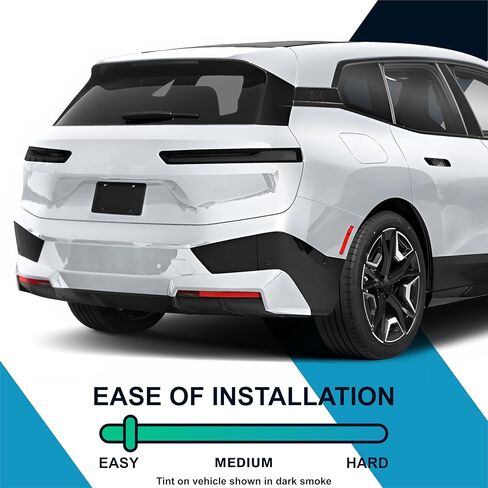 طقم المصابيح الأمامية المقطوعة مسبقًا المتوافقة مع BMW iX 2022-2025 | غلاف غلاف من الفينيل PPF قابل للتمدد بدقة (دخان خفيف) in Kuwait