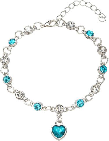 سوار على شكل قلب المحيط مطلي بالذهب الأبيض للنساء من الكريستال والزجاج على شكل قلب سلسلة أنيقة هدايا مجوهرات بسيطة in Kuwait