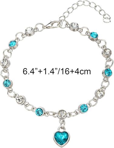 سوار على شكل قلب المحيط مطلي بالذهب الأبيض للنساء من الكريستال والزجاج على شكل قلب سلسلة أنيقة هدايا مجوهرات بسيطة in Kuwait