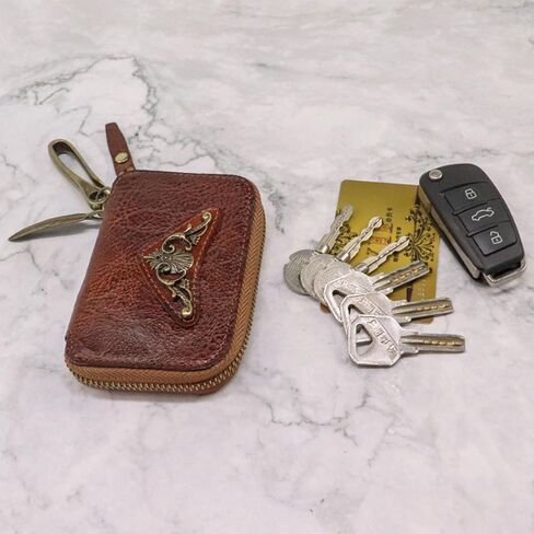 1 قطعة محفظة حامل المفاتيح للرجال يمكن أن تحمل مفاتيح السيارة الجلدية مفتاح السيارة حقيبة حامل المفاتيح حافظة المحفظة in Kuwait