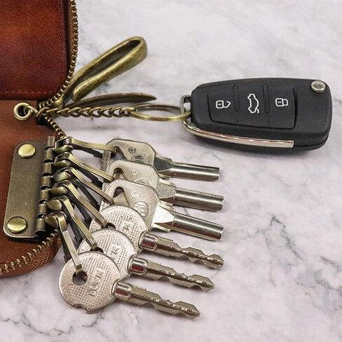 1 قطعة محفظة حامل المفاتيح للرجال يمكن أن تحمل مفاتيح السيارة الجلدية مفتاح السيارة حقيبة حامل المفاتيح حافظة المحفظة in Kuwait