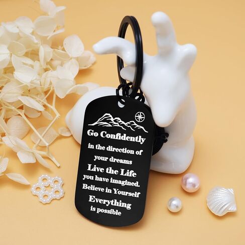 Adventure Begins Compass Keychain, College High School Boot Camp Graduation Gifts,Inspirational Key Chains,Graduation Compass Gifts for Him Men Friends, Inspirational Keepsake Gift Ideas for Grads in Kuwait