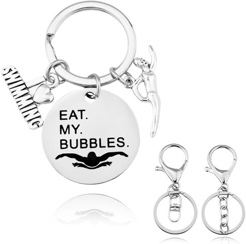 Funny Swimming Keychain Gifts for Coach Instructor Swim Team Trainer Humorous Inspirational Swimmer Keyring for Backpack Bag Wallet Swimming Stuff Accessory Swim Pool Party Favor Women Men in Kuwait