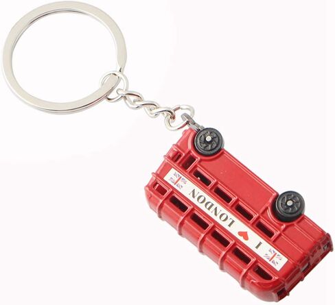 Toyvian London Double Bus Keychain 4-Pack Travel Souvenir Key Rings British Icon Mini Bus Pendant 4.17 Inch in Saudi Arabia
