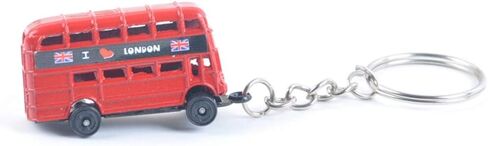Toyvian London Double Bus Keychain 4-Pack Travel Souvenir Key Rings British Icon Mini Bus Pendant 4.17 Inch in Saudi Arabia