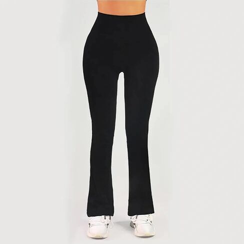 Crossover Waist High-Waisted Yoga Pants, Flare Leggings for Women in Saudi Arabia