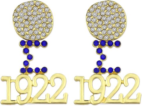 1922 SGR Drop Earrings for Women Sigmaa Gamma Rho Gift Greek Sorority Paraphernalia Gift for Soror Sisterhood in Kuwait