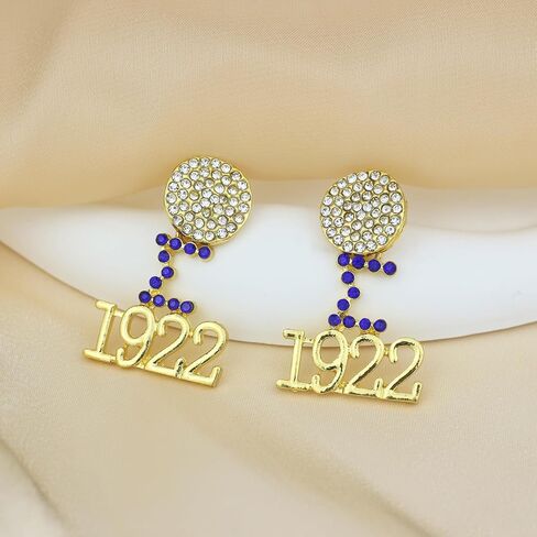 1922 SGR Drop Earrings for Women Sigmaa Gamma Rho Gift Greek Sorority Paraphernalia Gift for Soror Sisterhood in Kuwait