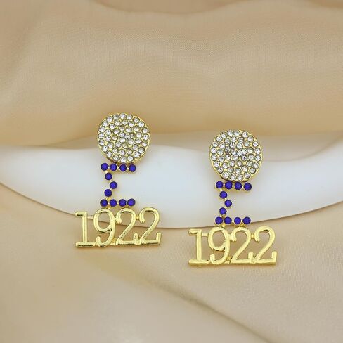 1922 SGR Drop Earrings for Women Sigmaa Gamma Rho Gift Greek Sorority Paraphernalia Gift for Soror Sisterhood in Kuwait