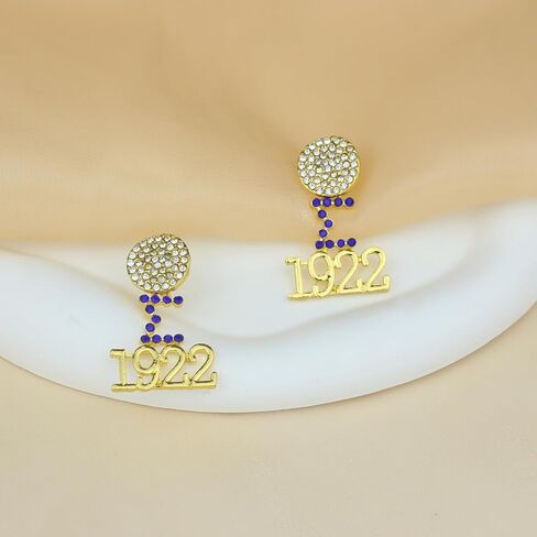 1922 SGR Drop Earrings for Women Sigmaa Gamma Rho Gift Greek Sorority Paraphernalia Gift for Soror Sisterhood in Kuwait