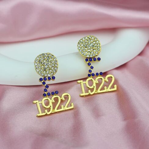 1922 SGR Drop Earrings for Women Sigmaa Gamma Rho Gift Greek Sorority Paraphernalia Gift for Soror Sisterhood in Saudi Arabia