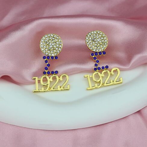 1922 SGR Drop Earrings for Women Sigmaa Gamma Rho Gift Greek Sorority Paraphernalia Gift for Soror Sisterhood in Saudi Arabia