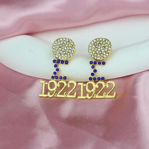 1922 SGR Drop Earrings for Women Sigmaa Gamma Rho Gift Greek Sorority Paraphernalia Gift for Soror Sisterhood in Saudi Arabia