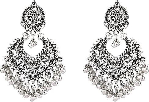 خمر جرس شرابة القرط الهندي أقراط Jhumka اليدوية بوهو والهبي مجوهرات العرقية بوليوود العتيقة التقليدية أقراط Jhumki in Kuwait