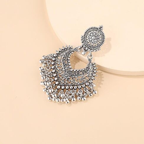 خمر جرس شرابة القرط الهندي أقراط Jhumka اليدوية بوهو والهبي مجوهرات العرقية بوليوود العتيقة التقليدية أقراط Jhumki in Kuwait
