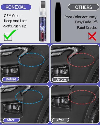 طلاء معدني مغناطيسي (J7) متوافق مع فورد، مزيل خدوش السيارة الفاخر للخدوش العميقة، قلم طلاء السيارة لإصلاح الخدوش طلاء ثنائي في واحد in Kuwait